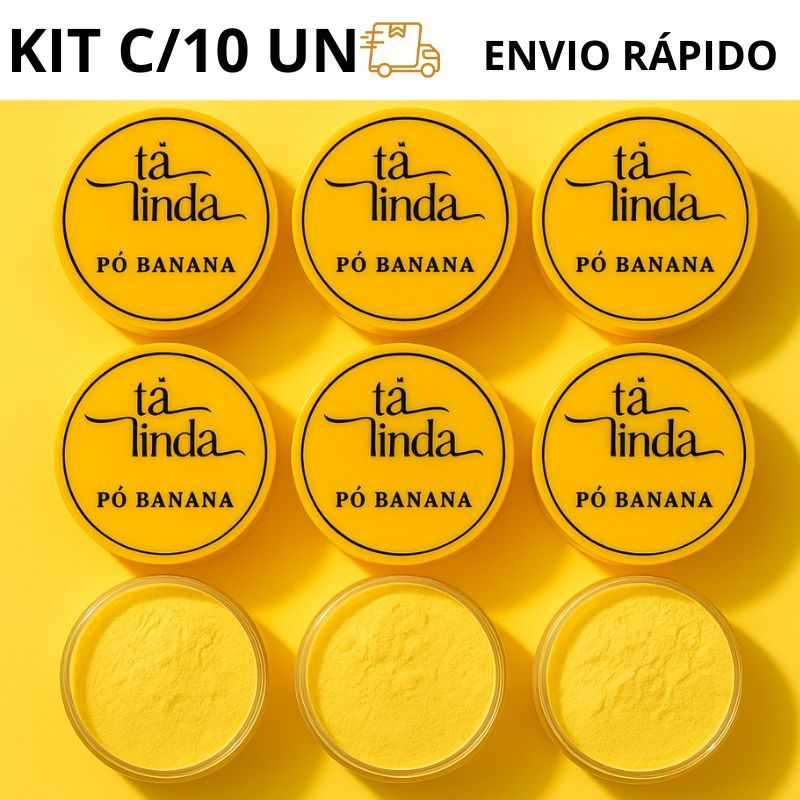 Kit 10 Unidades Pó Banana Fixador Tá Linda  Acabamento Matte, Alta Fixação