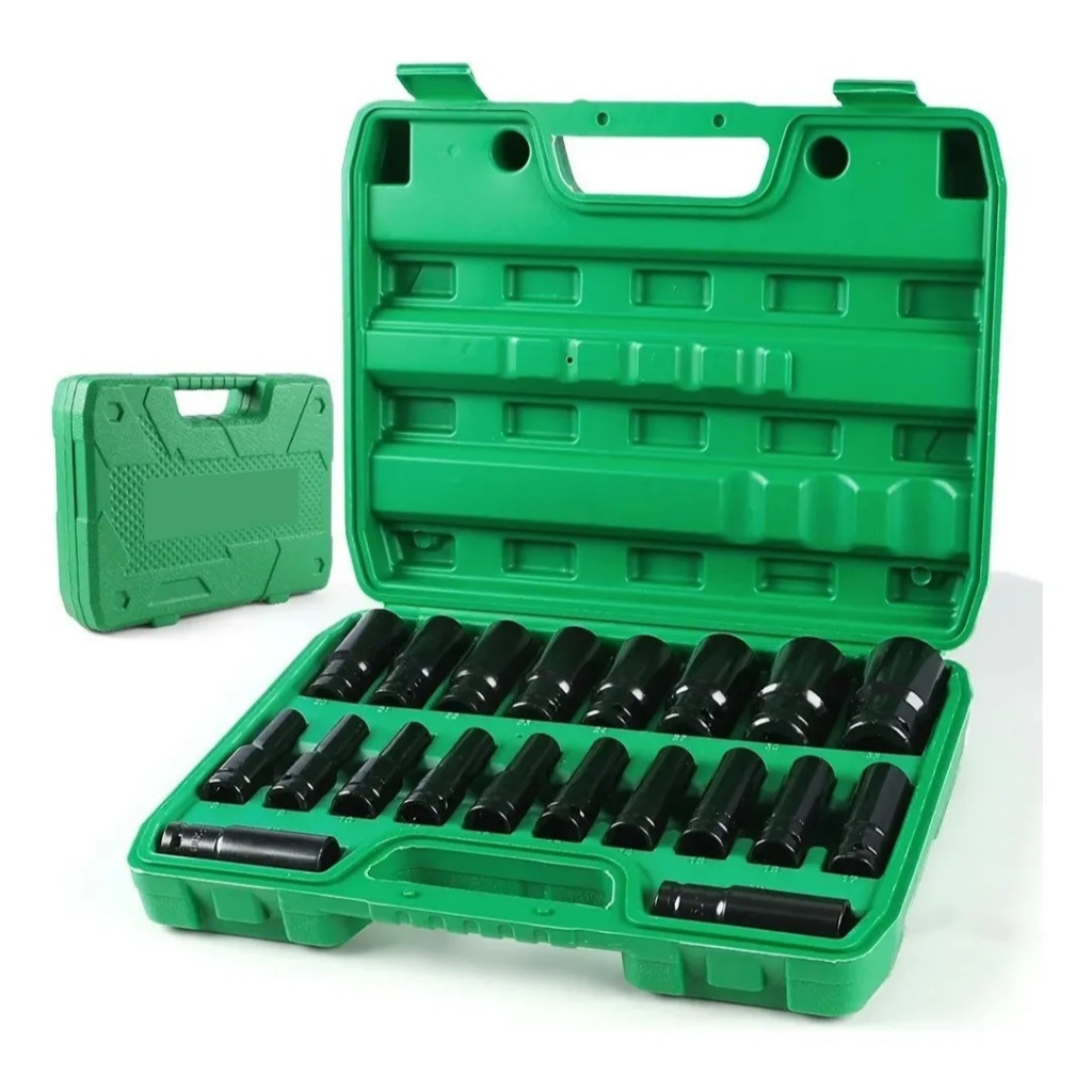 KIT 20/15/15+10/10PCS Jogo de soquetes de impacto longo 1/2 Pol. 8mm – 24/32mm