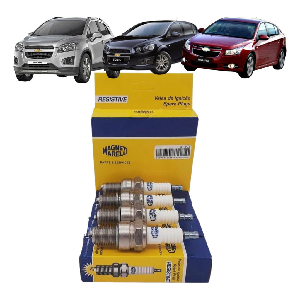 Jogo De Velas Ignição Gm Cruze Sonic Tracker 1.8 Flex 2011 2012 2013 2014 2015 2016