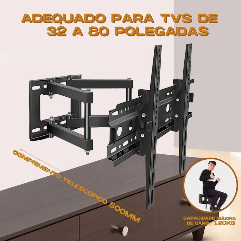 Suporte Articulado Para Televisores De 32 A 80 Pol