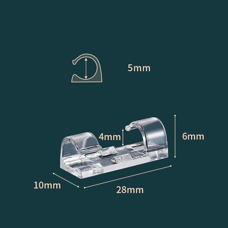 Kit de clips organizador de fios transparente 20 3