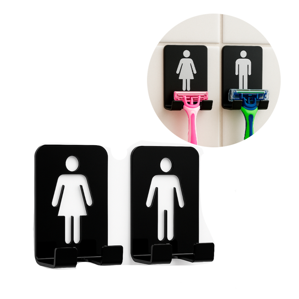 Suporte de Lâmina De Barbear Dele Dela Conjunto Kit Feminino Masculino Parede Banheiro Organizador