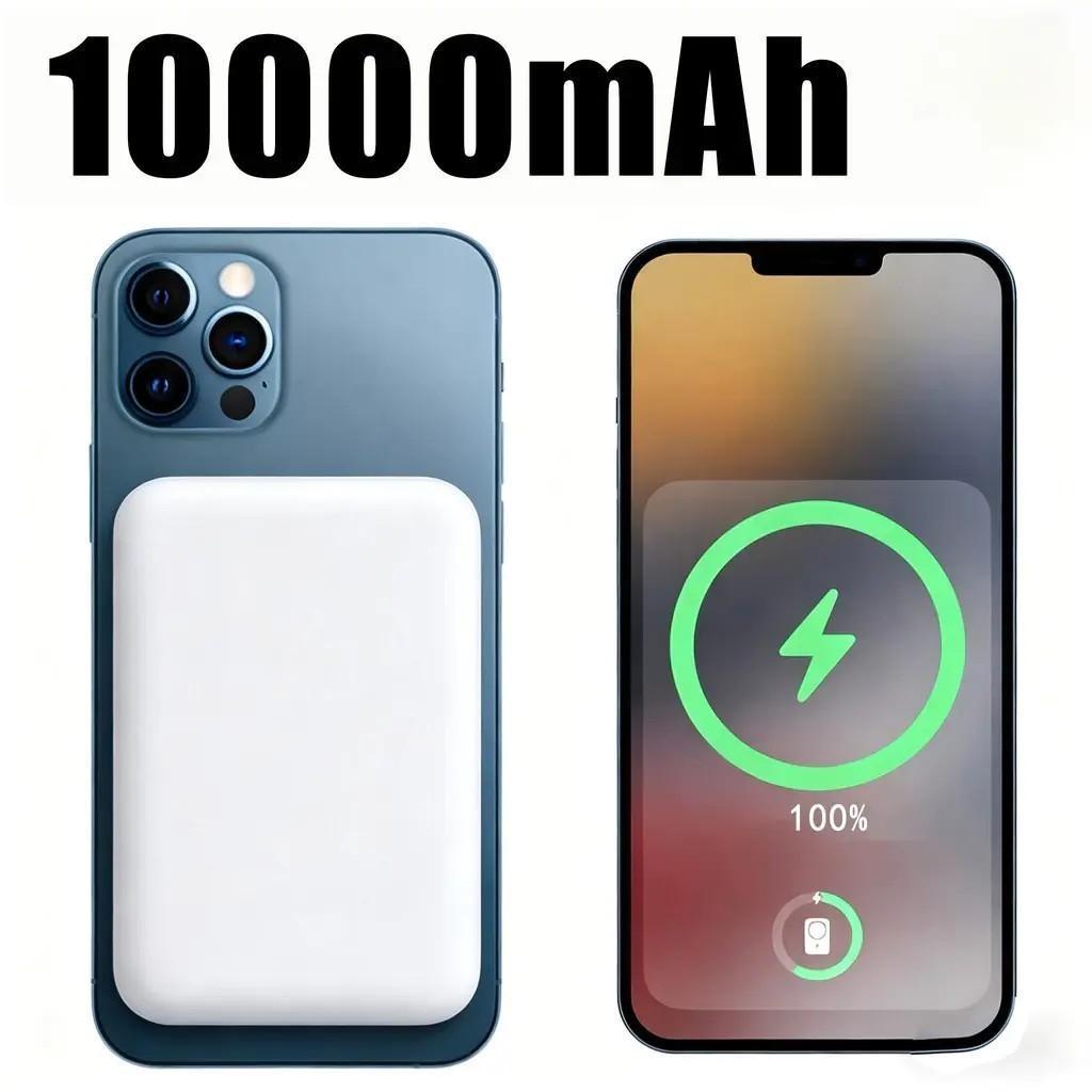 Carregador Portátil Indução para iPhone/Android Magsafe Apple Sem fio Bateria Carga 5000/10000mAh