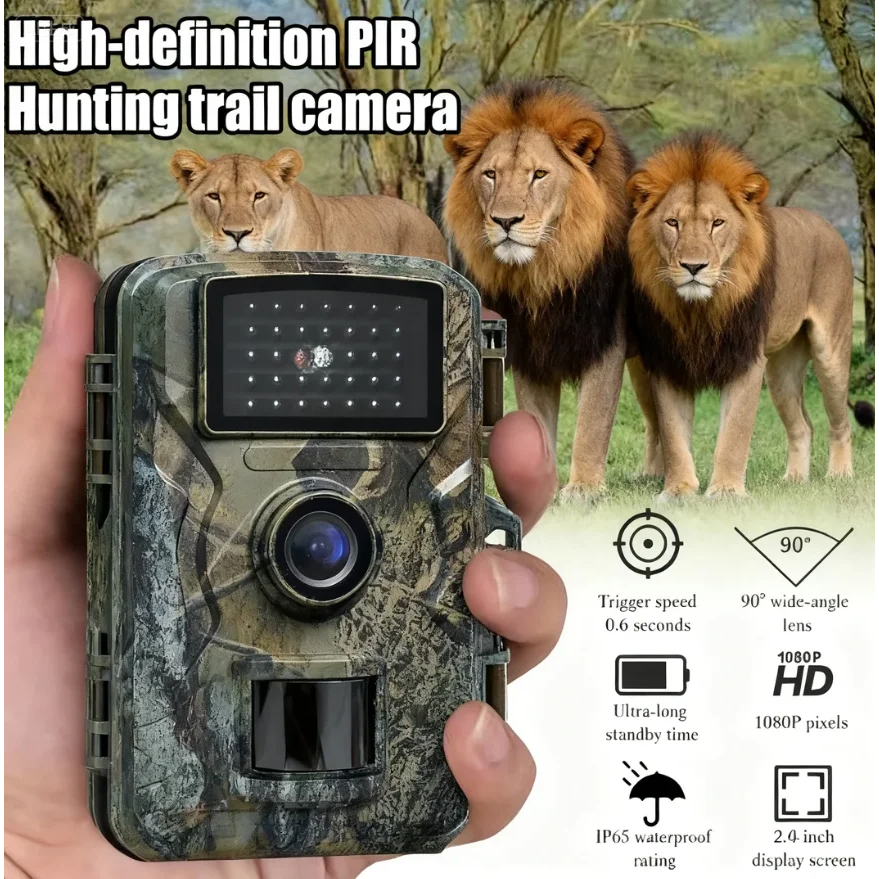 Câmera De Rastreamento Para Caça , 13MP , 1080P , 940nm Visão Noturna Infravermelha   Vida Selvagem