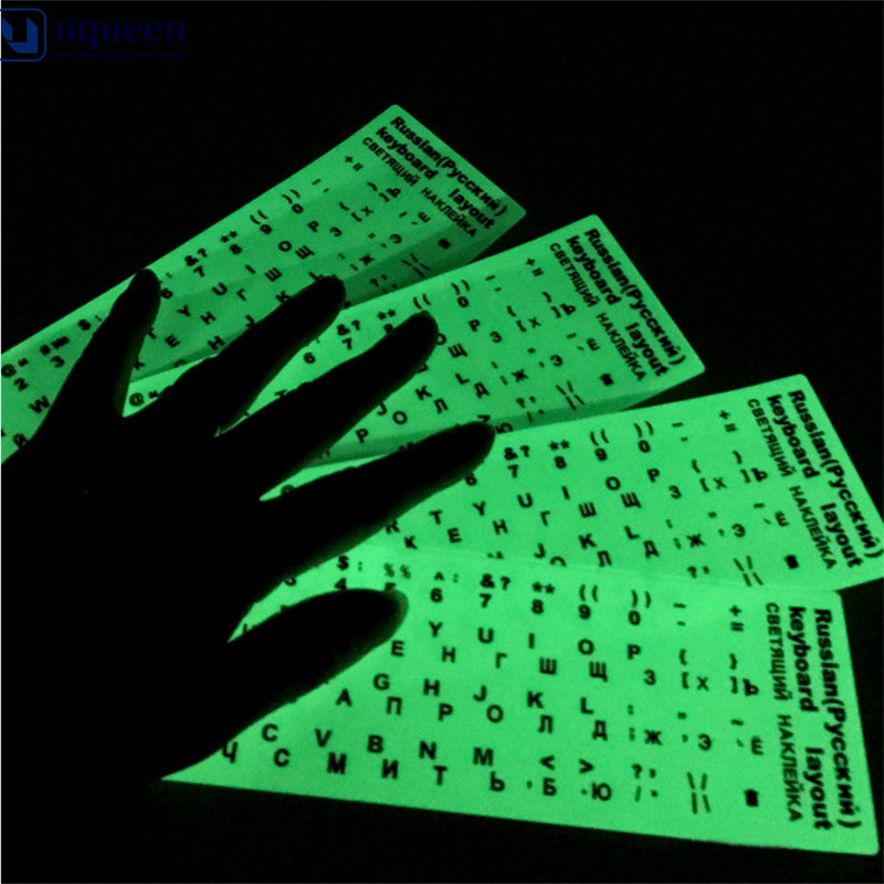 UQ Adesivos De Teclado Luminoso À Prova Dágua Layout De Filme Protetor Com Letras De Botão Alfabeto