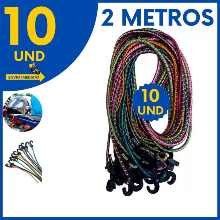 Kit 5 Elásticos Reforçados Bagageiro Extensor co