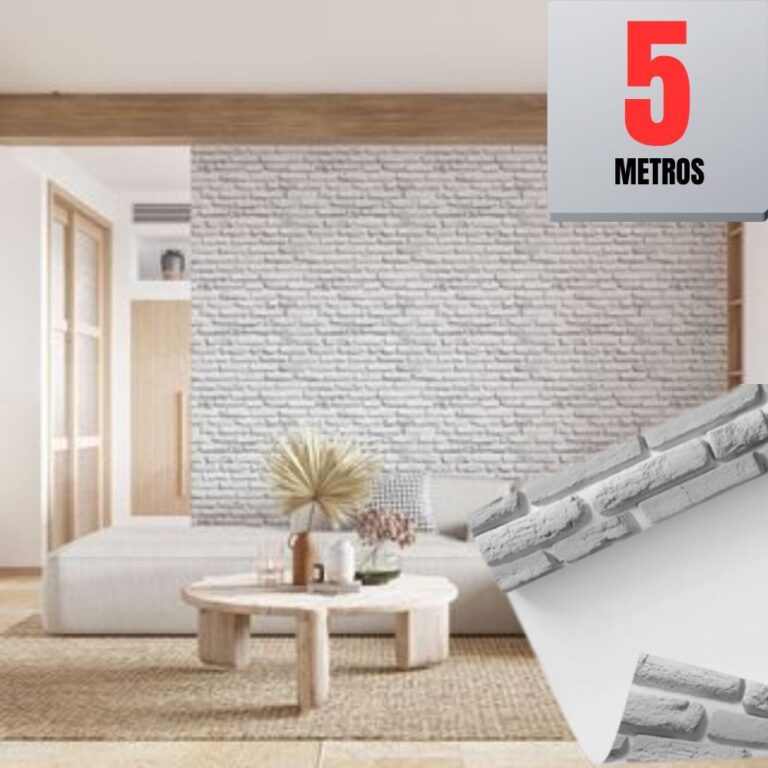 Papel de Parede Autoadesivo Premium 5 Metros Tijol