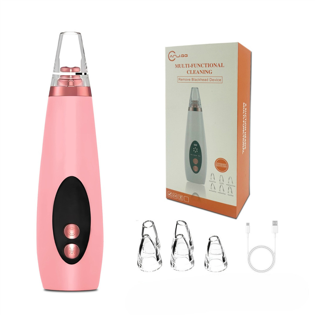 Removedor de Cravos Elétrico Facial USB Recarregável 3 Níveis Sucção Limpeza Profunda Poros Acne Esp
