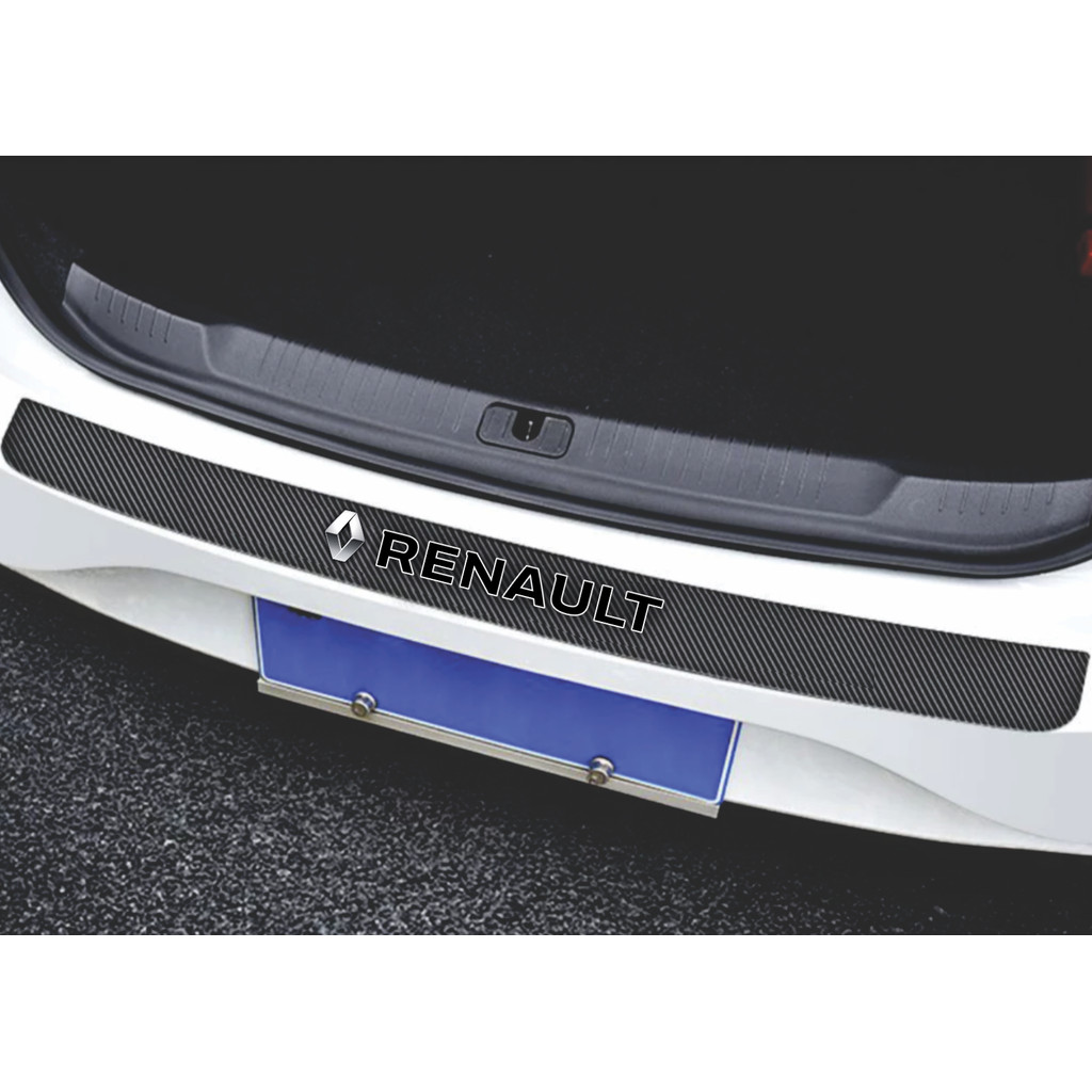 Soleira Automotiva Porta Malas Universal Renault Todos Veículos Anti risco Fibra de Carbono