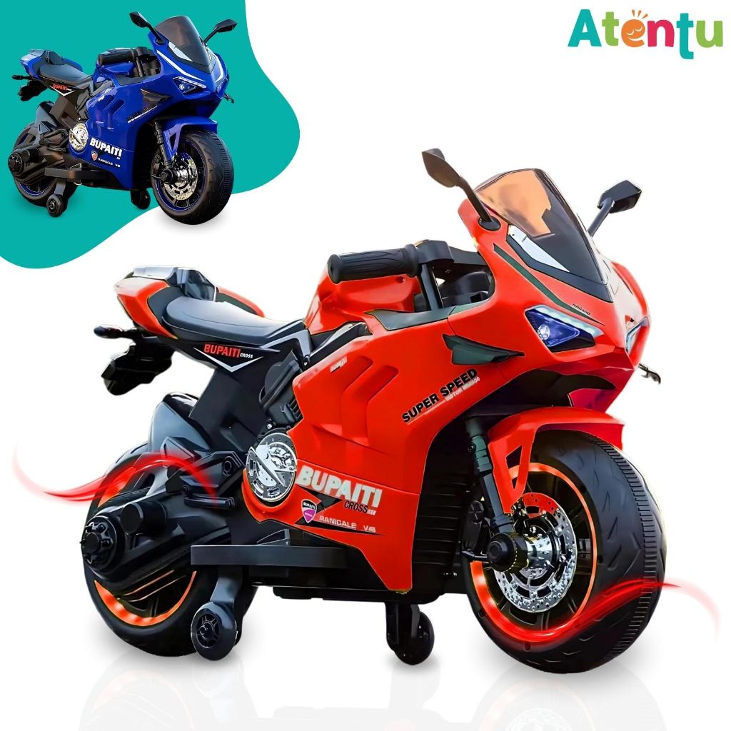 Mini Moto Elétrica Infantil Motinha Motocicleta com Luz e Som Bateria 12v Recarregável