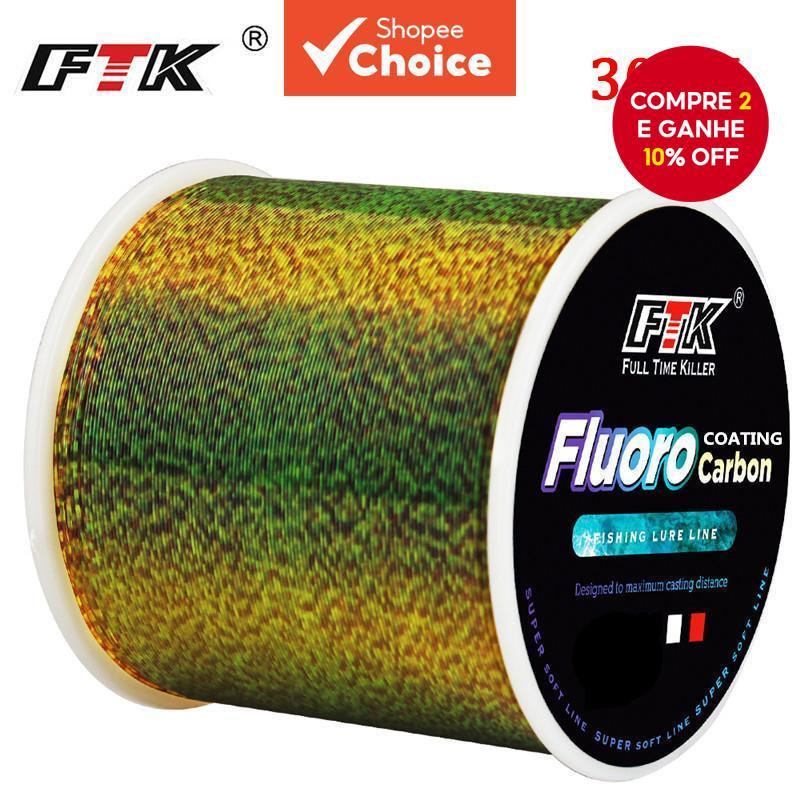 FTK 300M Linha Líder de Monofilamento de Fibra de Carbono com Revestimento de Fluorocarbono para Pes