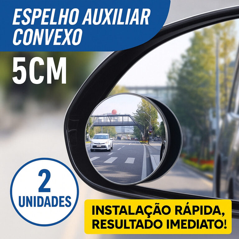 Kit 2 Espelho Auxiliar  Retrovisores Ajustáveis A