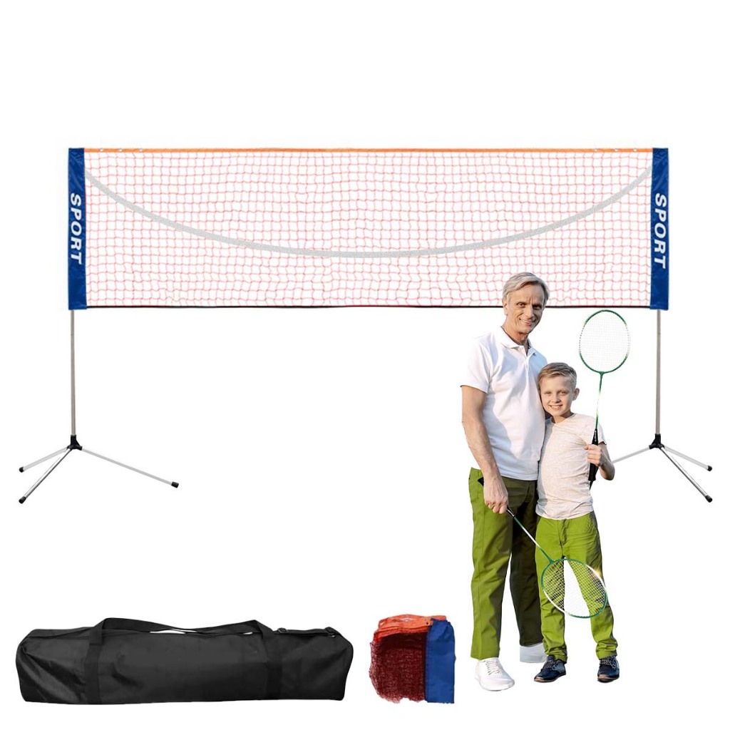 Altura ajustável 75/118/160cm Conjunto de rede para Badminton, tênis e vôlei de suportes multifuncio