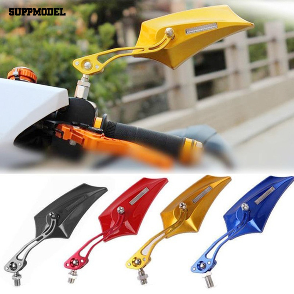 Suppmodel 2 Peças Espelho Universal Para Motocicleta , Liga De Alumínio , Espelhos Retrovisores Late