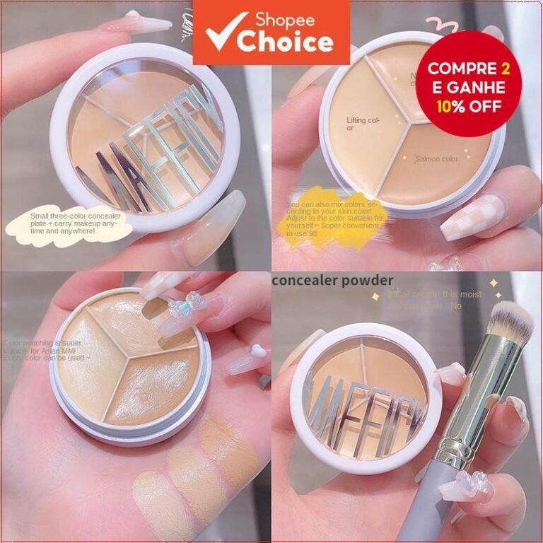 Paleta De Corretivo De Três Cores Maquiagem À Pr