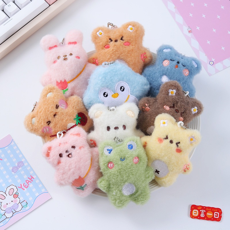 Bonito dos desenhos animados urso de pelúcia charme pequeno presente DIY saco pingente SP098