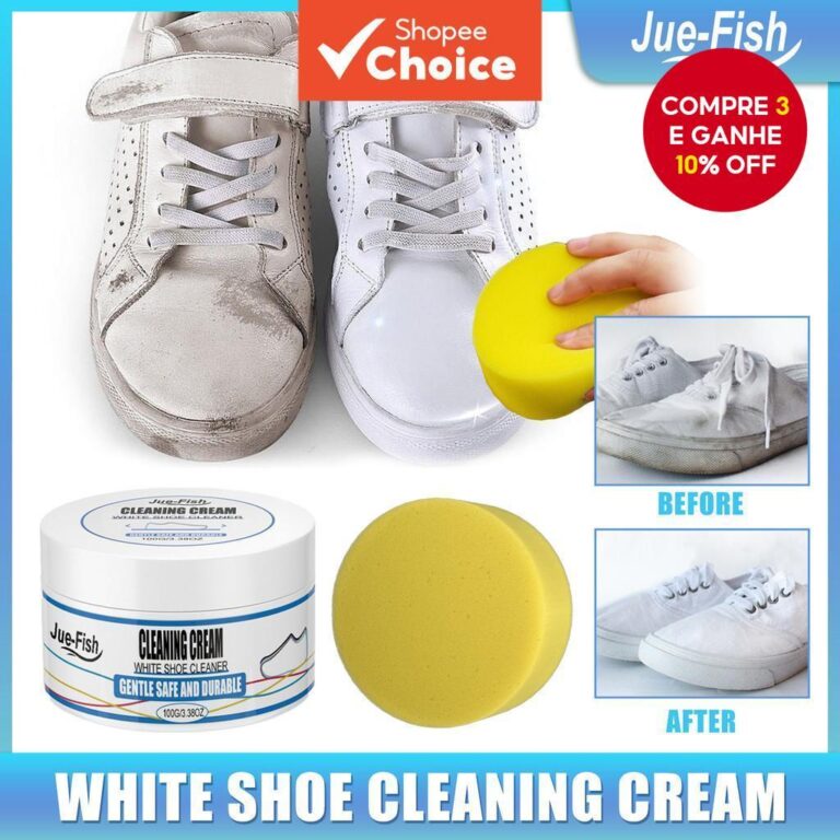 Pasta Branca Para Limpeza De Sapatos , Removedor D