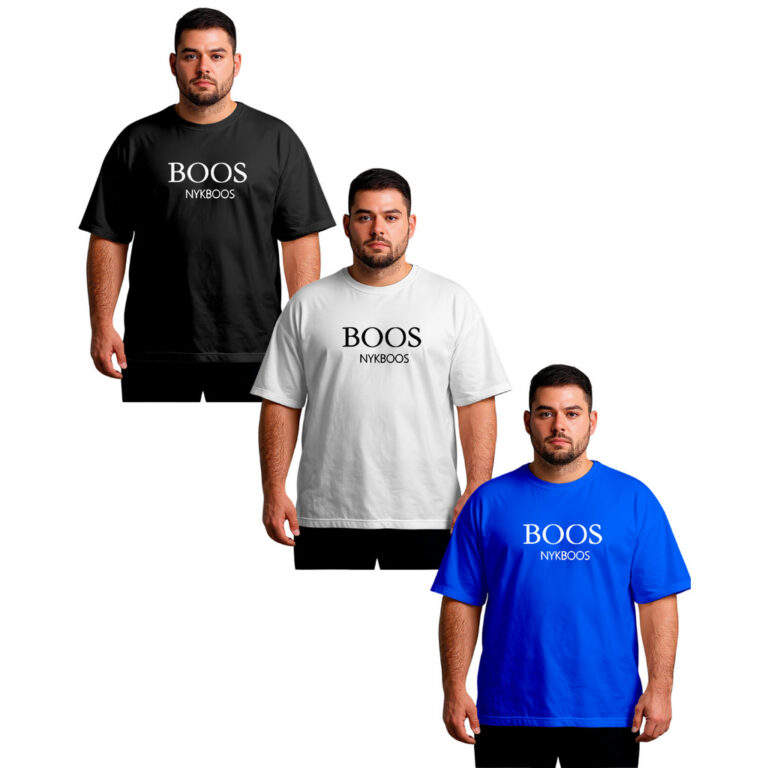 Kit 3 Camisa Basica Plus Size P ao G5 Estampada Bo