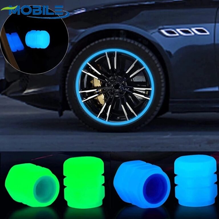 4 Pcs 3 Cores Tampa Luminosa Universal De Pneus De