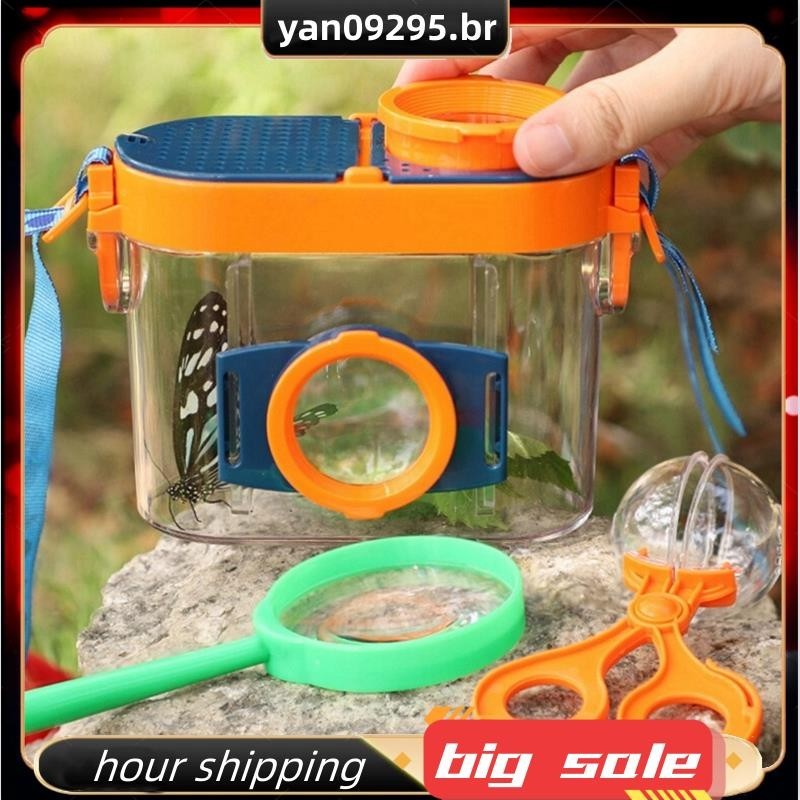 Visualizador De Insetos Kit Observador Caixa Exterior Gaiola De Apanha Kids Science De Ferramentas D