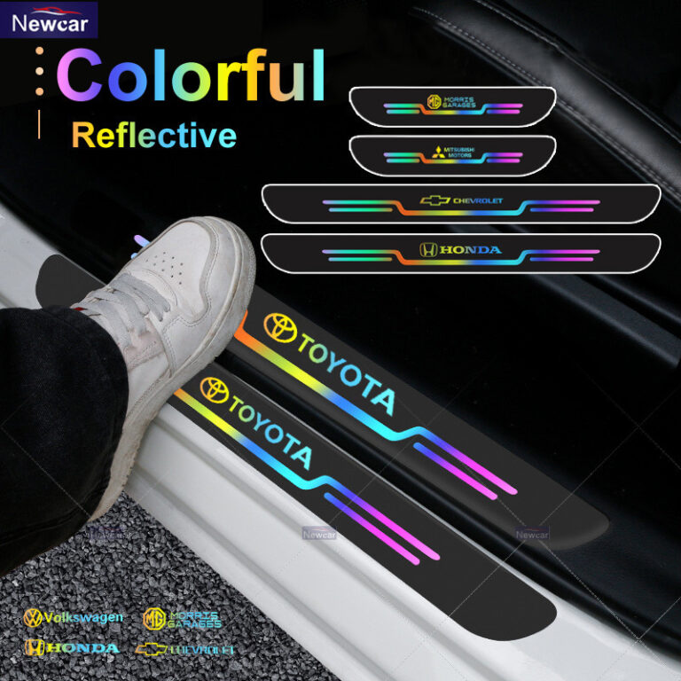 4PCS Adesivos Refletivos Coloridos A Laser Autocol