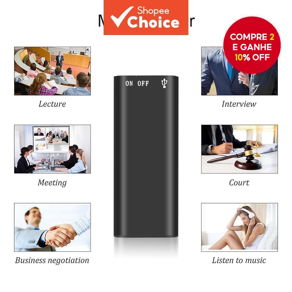 Mini Dispositivo De Gravação 3 Em 1 Gravador De Fita Digital Armazenamento De Memória De Voz Reprodu