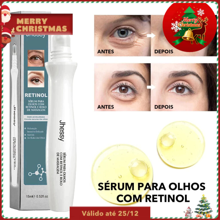 Sérum para Olhos com Retinol e Rolo de Massagem A
