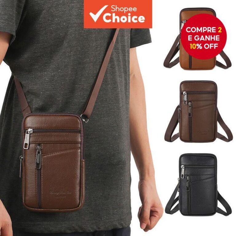 Bolsa Para O Ombro De Couro MINI Portátil Homem P