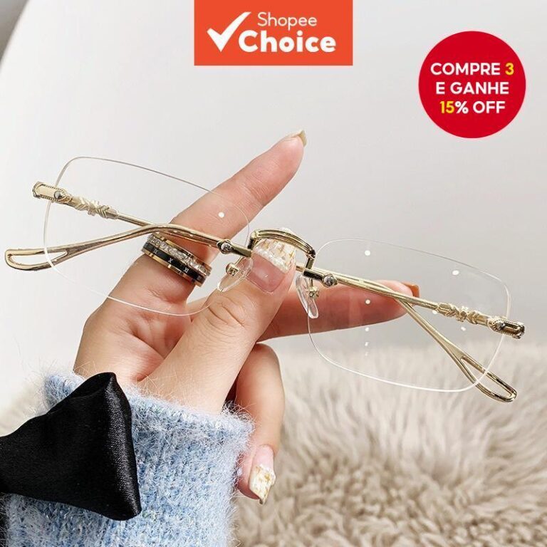 Óculos Anti-Luz Azul , Armação De Metal Leve Se