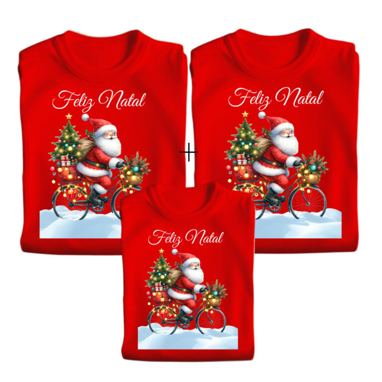 1 Camiseta Ou Mais Natal Personalizadas Papai Noel