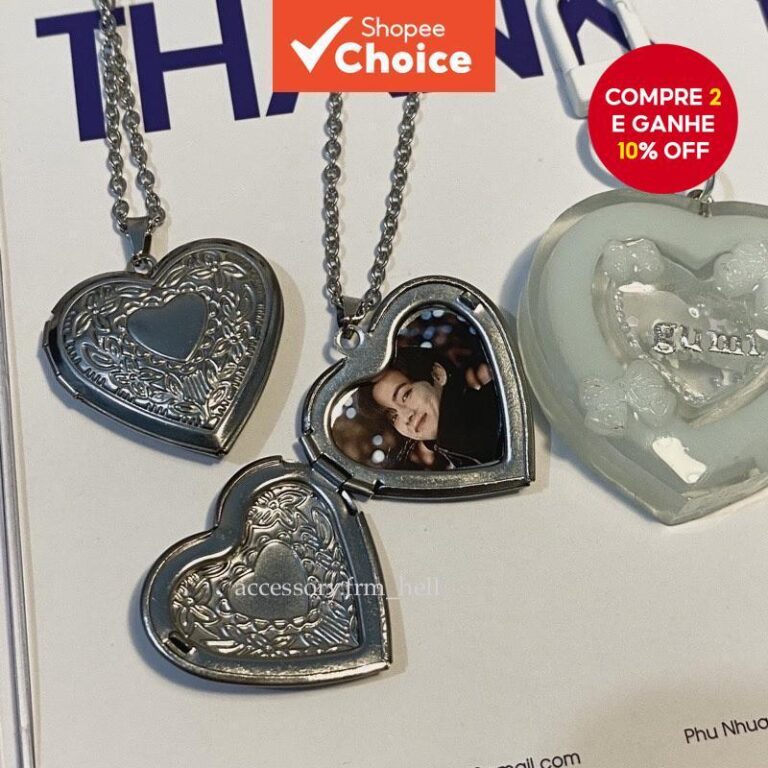 Colar Com Medalhão Em Formato De Coração-Pingen