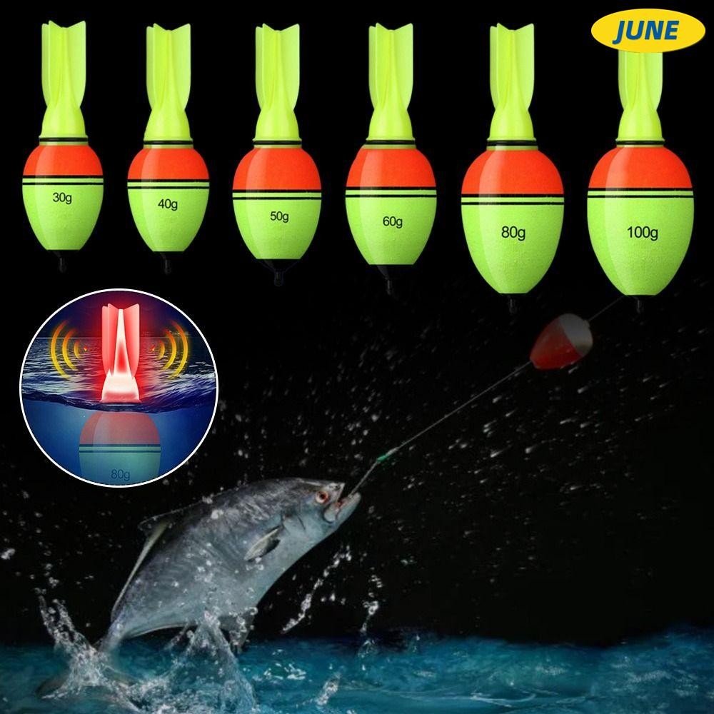 Junho 5pcs Bóia De Pesca EVA , Flutuador Luminoso De Fundição Longa Para Agarrar Os Olhos , Bobber D