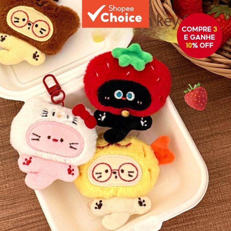 Tengyi Original Chaveiro De Pelúcia Fofo De Gato 