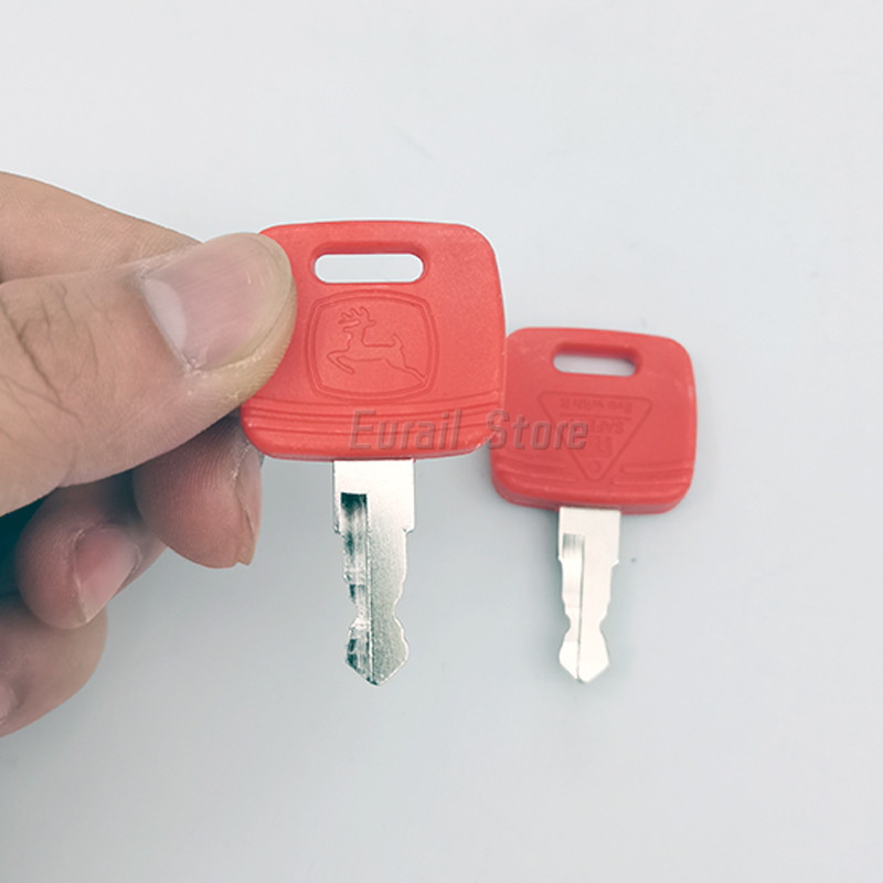 2 Peças Chaves Para De Ignição JDS JDRTractor OEM RE183935 RE43492 RE71557 Modelos 6010 6110 6210 63