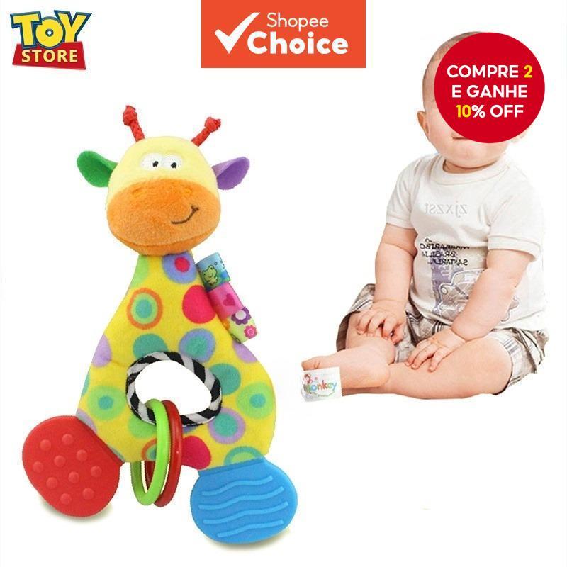 Brinquedos De Pelúcia Para Bebês Macia Girafa Infantil De Algodão Rattle Doll Toy