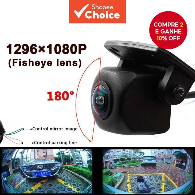 Câmera De Visão Traseira Do Carro 180 Graus HD N