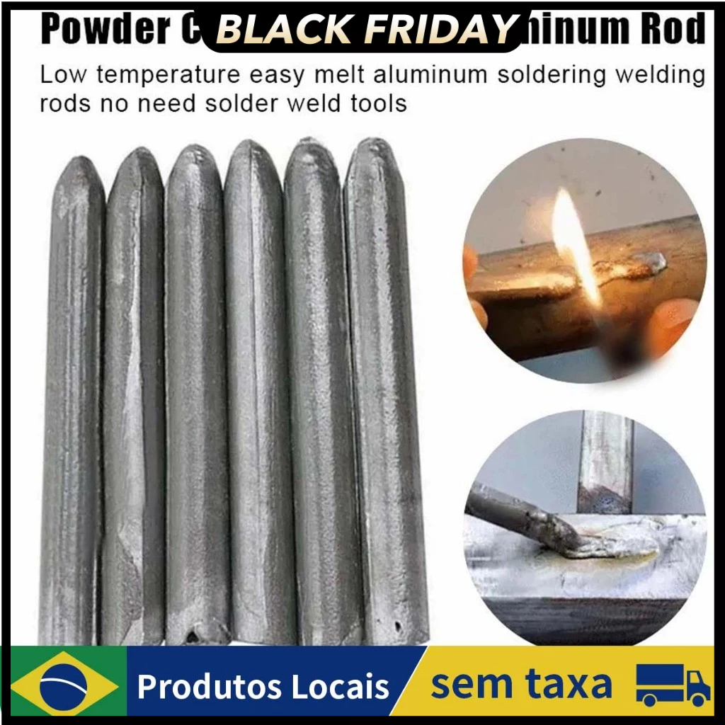 Haste de solda baixa temperatura, soldacobre, ferro,alumínio, reparo, kit de agente fusível, soldaha