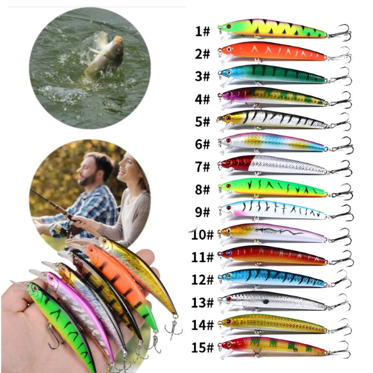 Kit 15 Iscas Artificial Meia água Premium Pesca T