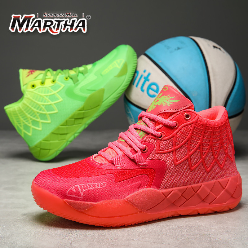Novo estilo de tênis de basquete, calçados masculinos jovens, estudantes do ensino médio, botas de c