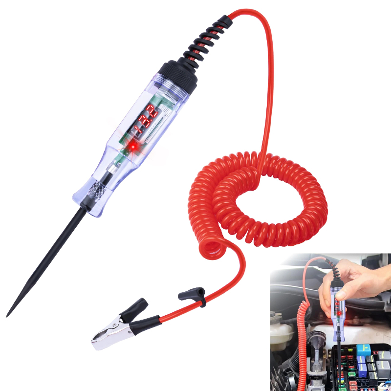 Caneta de teste de fusível de circuito de reparo automático/Testador de circuito LED Digital de luz