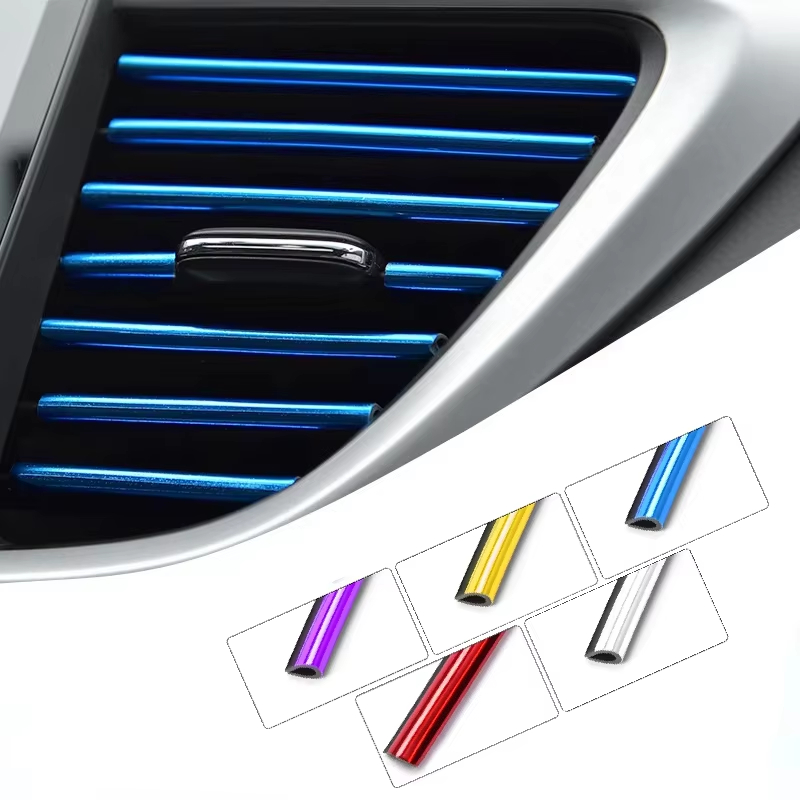 Adesivo De Decoração De Grade De Tomada De Ar De Carro , Condicionado Tira Decorativa Em Forma De U