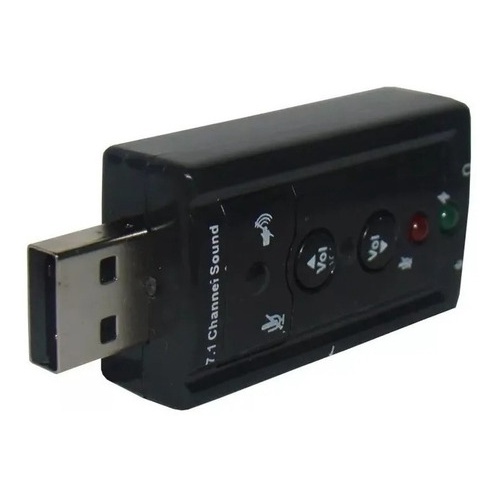 Placa De Som Usb Externa C P2 Pc Adaptador Áudio 