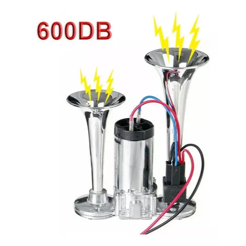 12V 600Db Buzina Dupla Super Alta Válvula Solenó