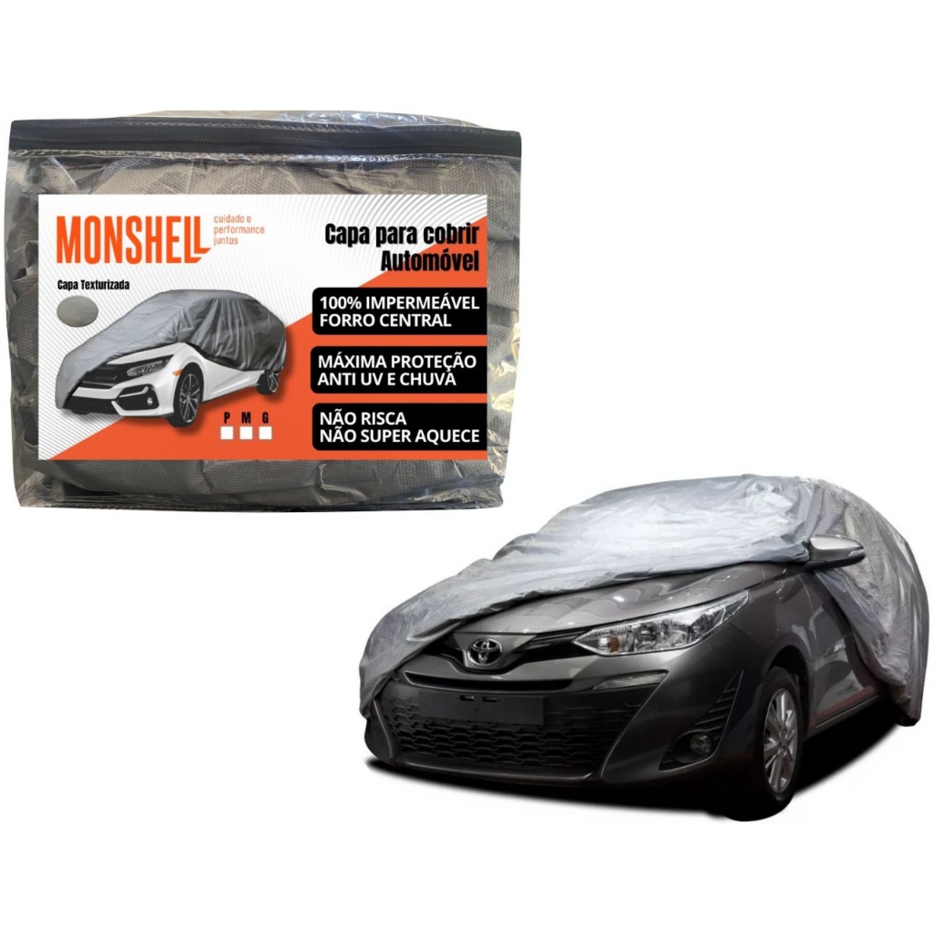 Capa para Cobrir Carro Protege 100% Impermeável Contra Raios Solares Uv Chuva Geada Sol