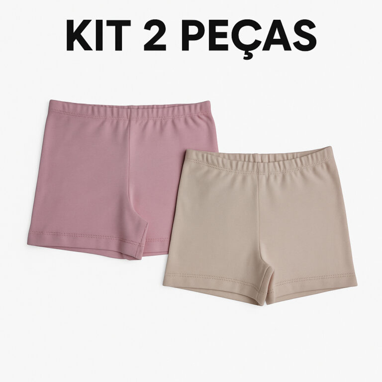 Shorts Curto Cotton Infantil Menina  Ideal para Us