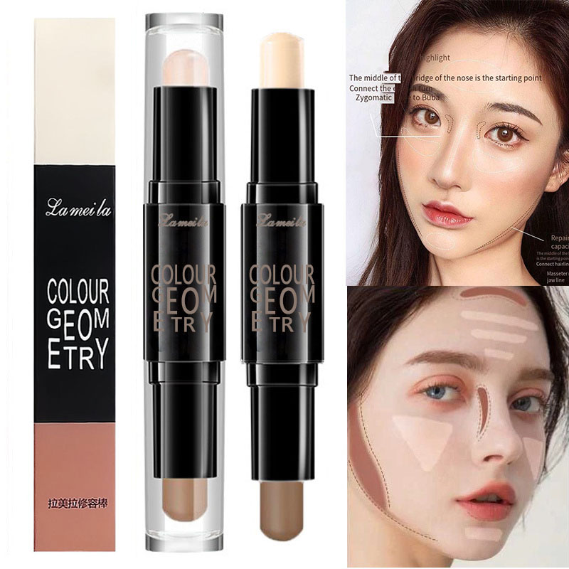 Everlast Pro Double Head Face Contour Stick-Bronzer De Destaque 3D E Caneta Corretora De Maquiagem ,
