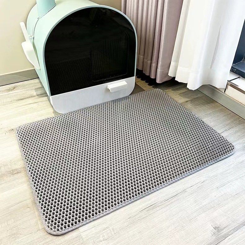 Tapete De Areia Para Gatos EVA Anti-Mess 55x75cm 2 Cores Resistentes A Manchas