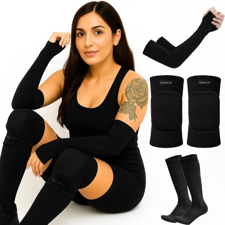 Kit Vôlei Joelheira Clássica Meião Manguito Ori