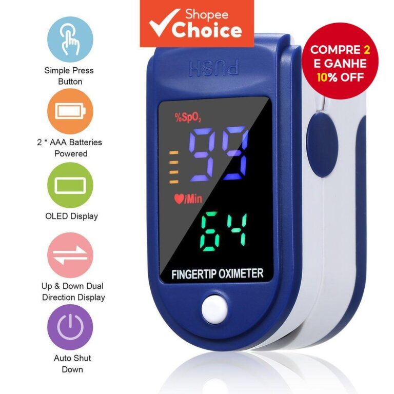 Oxímetro de Pulso Digital Portátil SpO2 Monitor 
