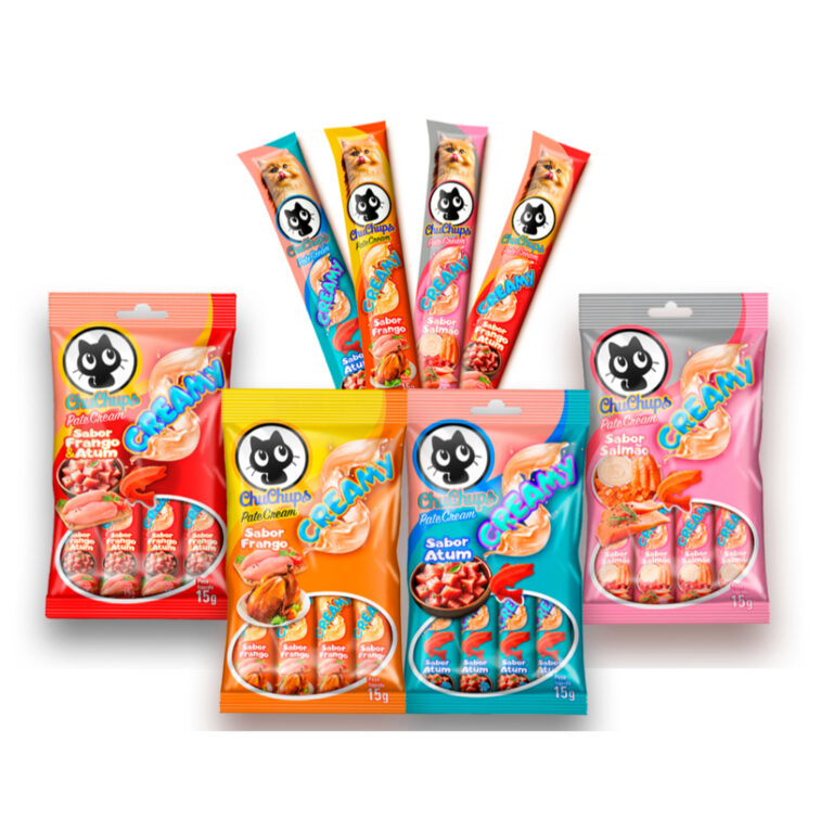 Petisco Para Gatos ChuChups Cream 1 cartela com 4 